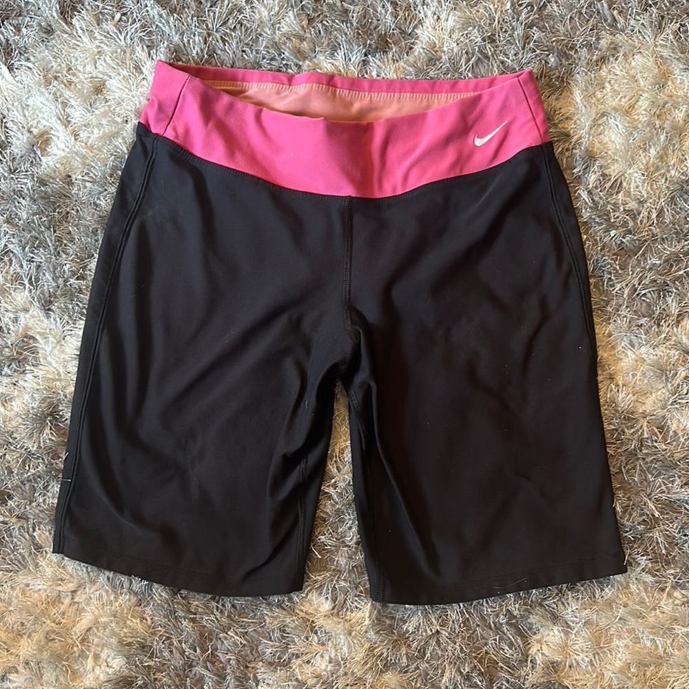 Nike Women's Black and Pink Shorts